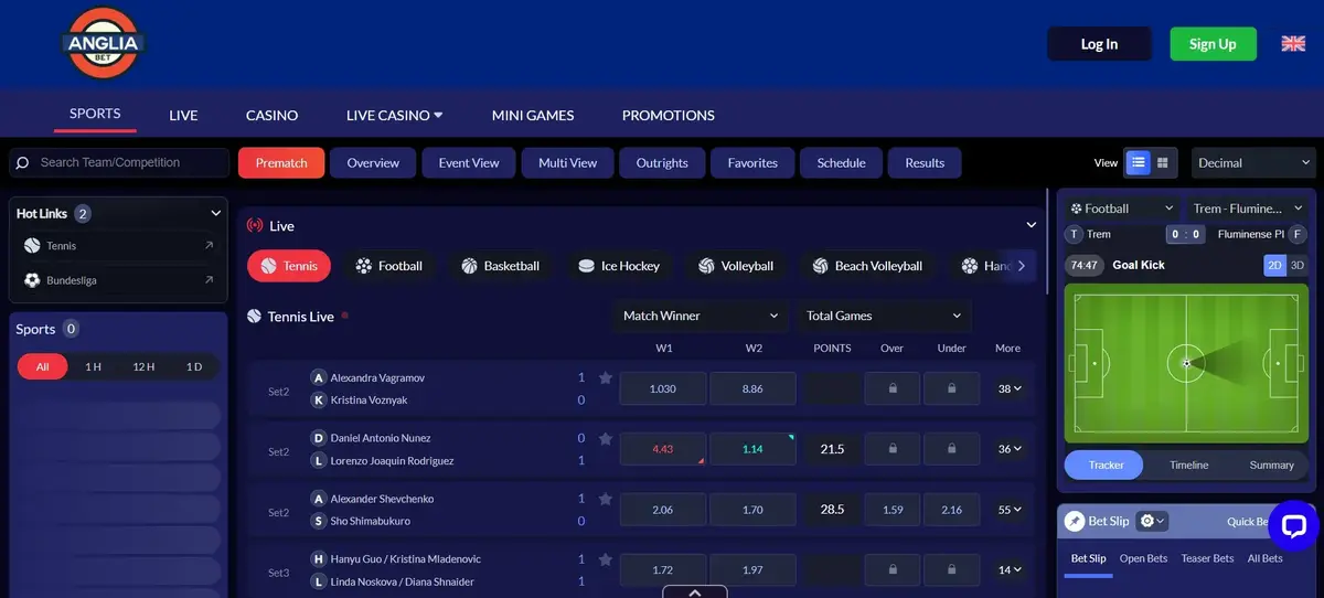 AngliaBet screenshot